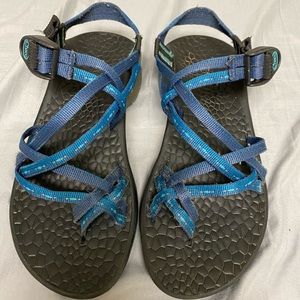 Blue chaco sandals ! super comfy !